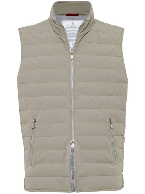 Gilet trapuntato verde BRUNELLO CUCINELLI | MM4911797CRY56